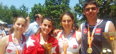 El balonmano torrejonero cosecha importantes triunfos en el Campeonato de España Juvenil de Balonmano Playa Campeones balonmano playa