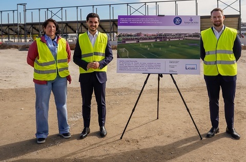 En marcha las obras de un nuevo campo de fútbol 11 en la CD Joaquín Blume de Torrejón de Ardoz con una inversión de más de 4 millones de euros campo futbol obras
