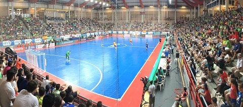 El pabellón Jorge Garbajosa lleno durante uno de los partidos de Movistar Inter de este temporada movistar inter pabellon