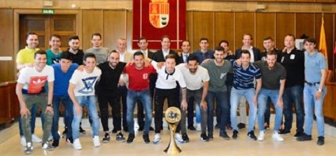 Los campeones de Europa de fútbol sala, Movistar Inter, recibidos en el Ayuntamiento de Torrejón de Ardoz movistarinter campeon europa