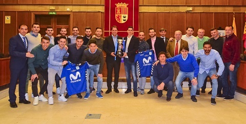 Recepción en el Ayuntamiento de Torrejón de Ardoz a Movistar Inter por la Copa de España 2017 movistarinter recibimiento copa 2017