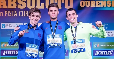 Pablo Sánchez-Valladares, campeón de España absoluto de 800 metros en pista cubierta pablo sanchez valladares oro 800