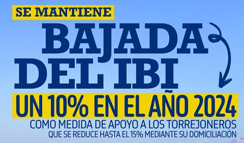 Torrejón de Ardoz mantiene la bajada del IBI del 10%, que llega al 15% si se domicilia ibi 2024