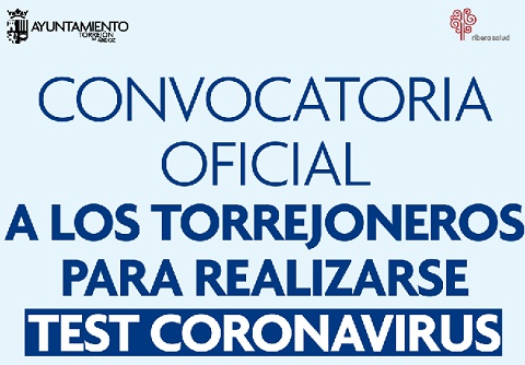 Torrejón de Ardoz comienza este viernes la realización de test de coronavirus test coronavirus convocatoria