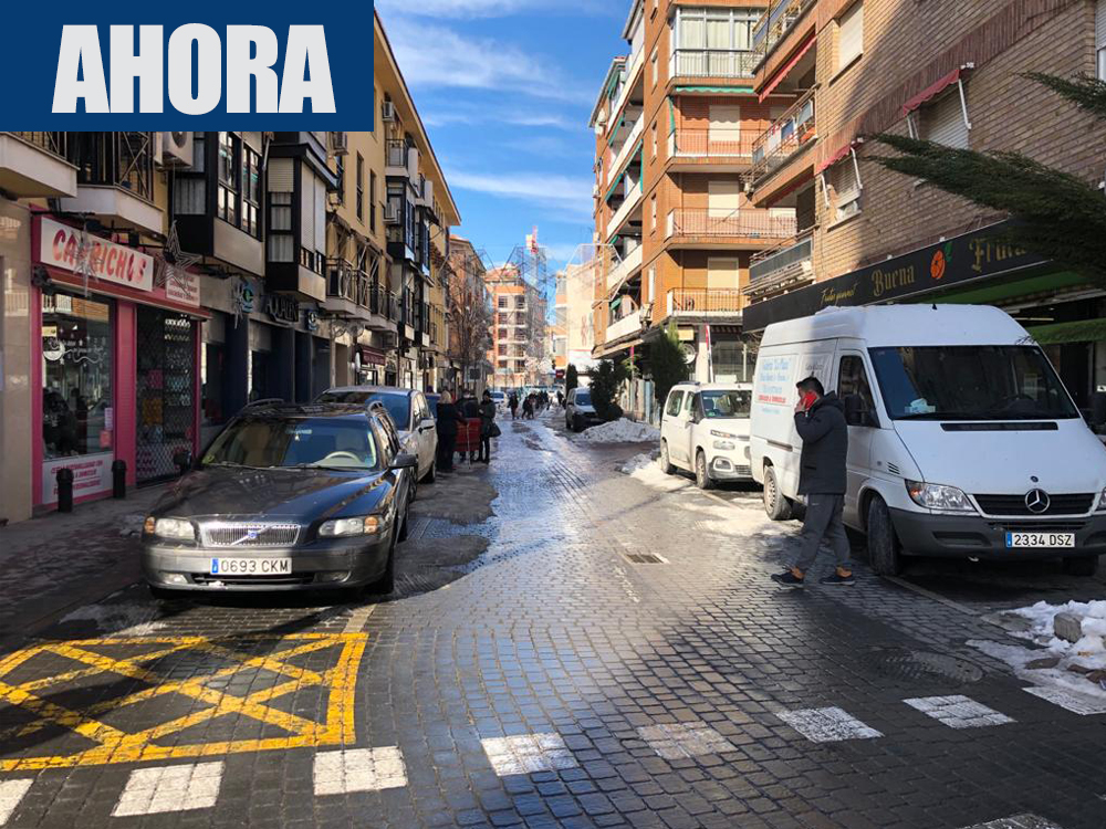 Nieve AHORA calle Curas