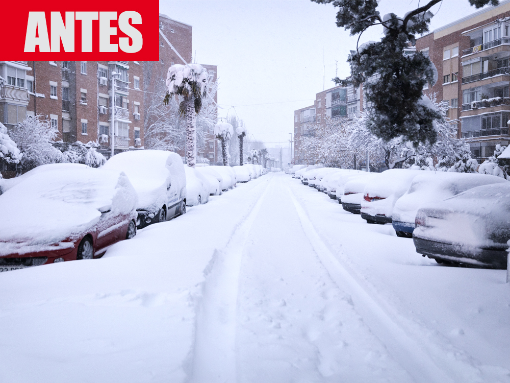 Nieve ANTES calle Virgen de la Paz