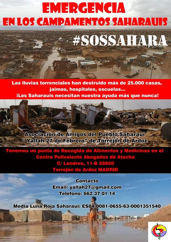 Ayuda campamentos refugiados saharauis