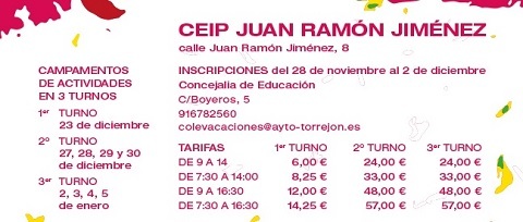 tarifas colevacaciones navidad 2022